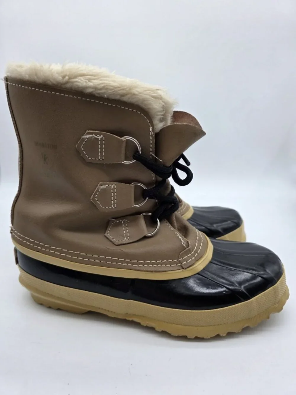 Sorel Manitou Boots Womens Size 5 Duck Winter Waterproof Wool Lined Canada